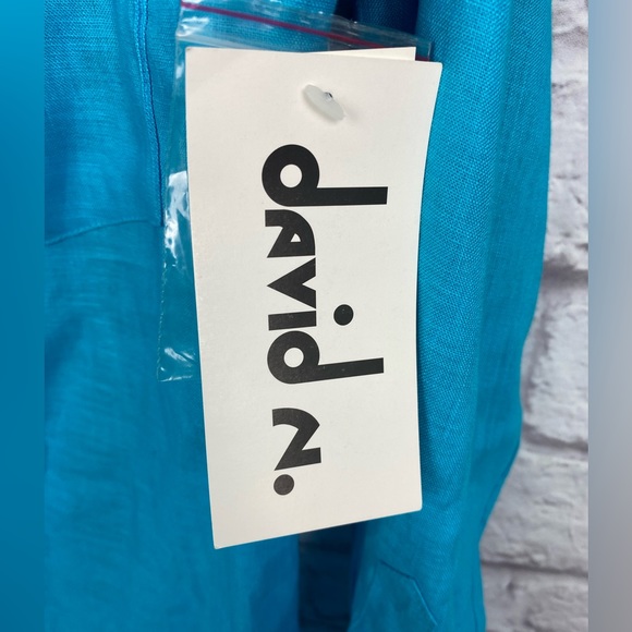 NWT David N. 100% Linen Button Down Shirt Size M - Picture 5 of 7